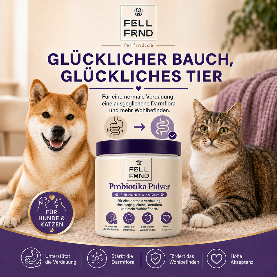 Magen-Darm Topping - 10-in-1 Probiotika Futtertopping | Gegen Sodbrennen, Durchfall & Grasfressen