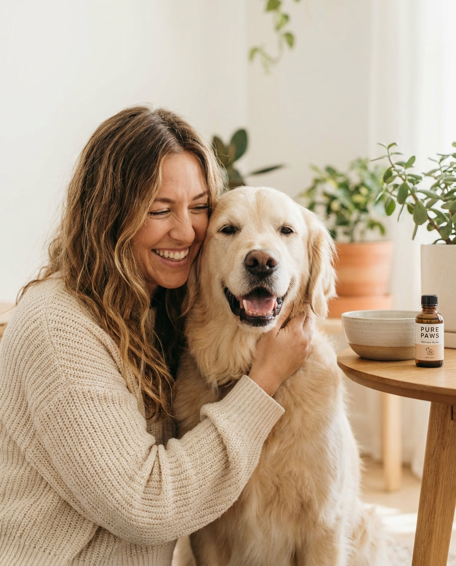 Frau mit Hund